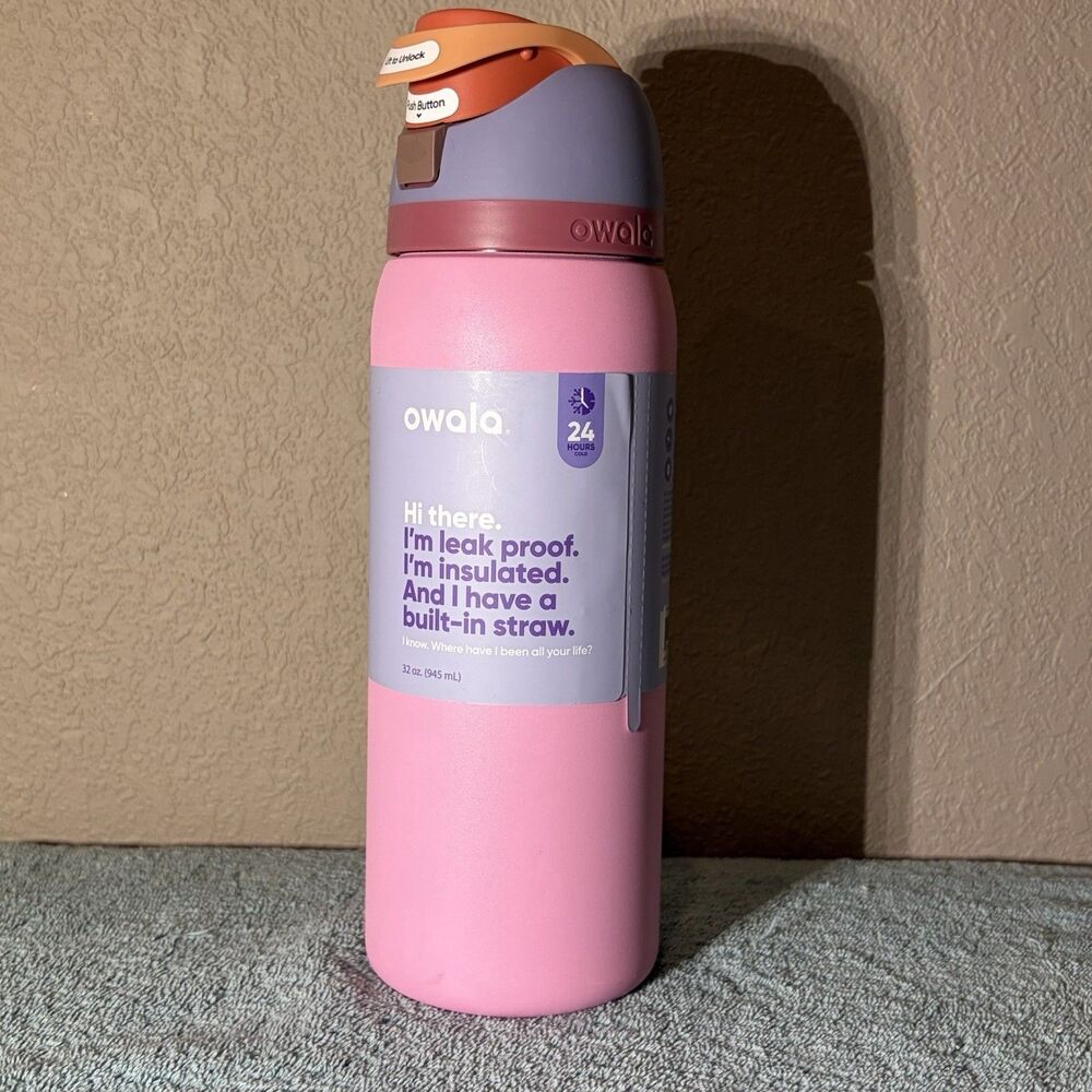 NEW OWALA 32OZ FREESIP STAINLESS STEEL BOTTLE - Kickflip